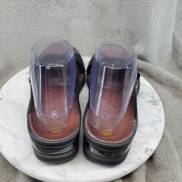 Bzees Shoes Womens 9.5 Black Textile Desire Cross Strap Sandals - Picture 5 of 11